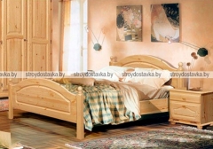Кровать двуспальная с заглушкой с ножной спинкой "Лотос" Б-1090-05