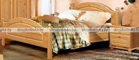 Кровать двуспальная с заглушкой с ножной спинкой "Лотос" Б-1090-11
